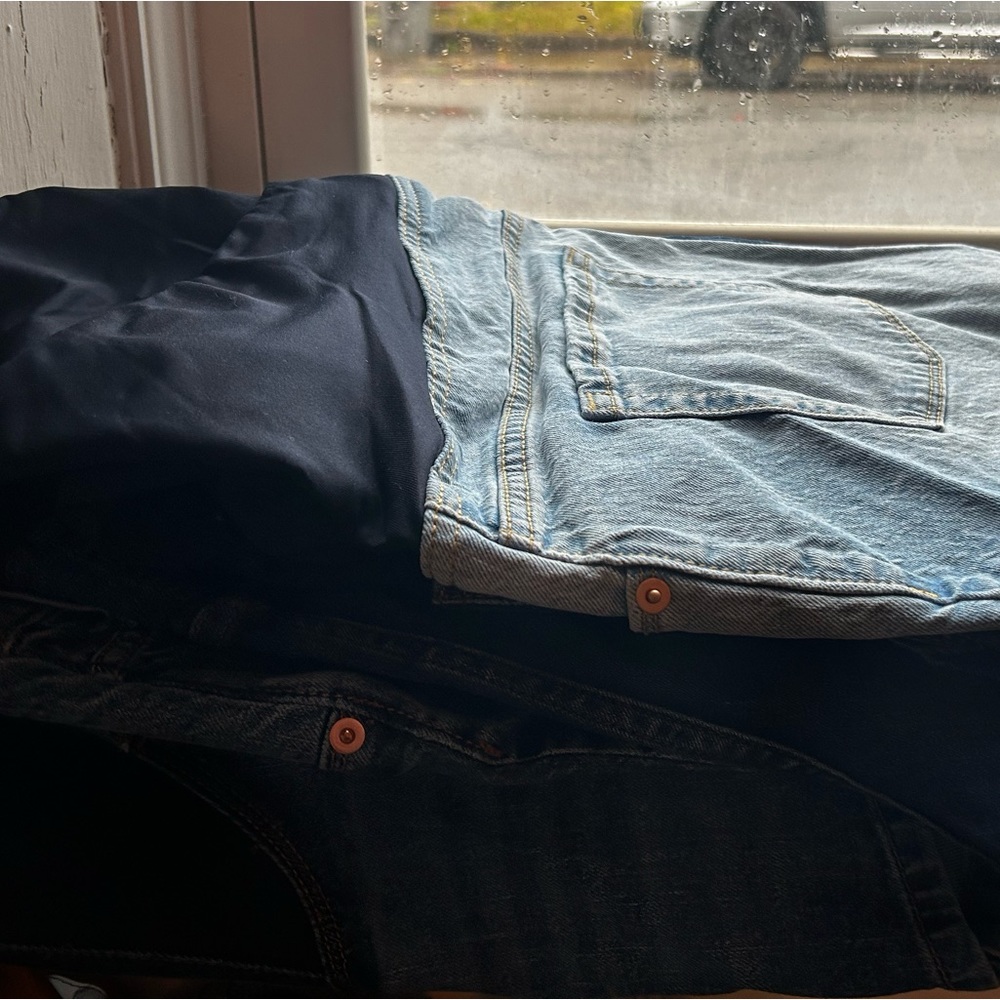 Maternity jean shorts